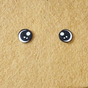 Ojitos de fieltro sencillos con blanco para amigurumis