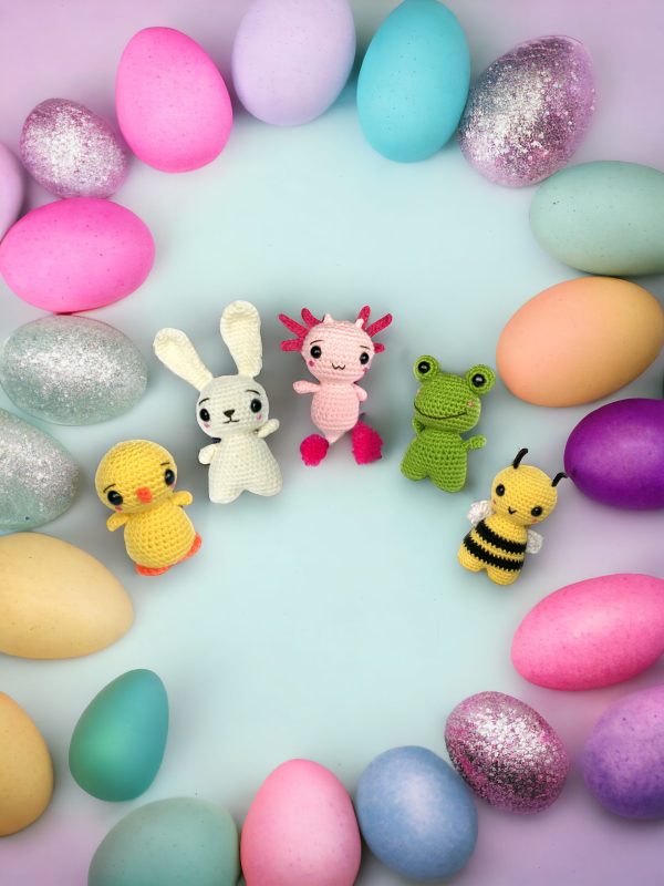 Conjunto de 5 amigurumis con diseño kawaii para tejer Ebook FurEver Cute colección primavera de amigurumis