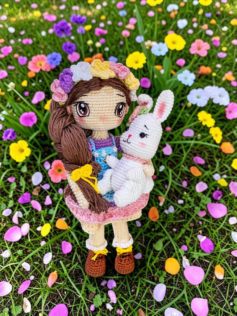 muñeca aurelia bloom crochet conejo blossom amigurumi kawai