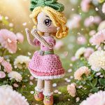 Muñeca amigurumi Lumi Éclair con colores suaves y armoniosos