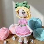 Amigurumi Lumi Éclair close up detalles faciales y expresión