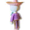 patron-amigurumi-catrin-mariachi-pdf-12 Acabado posterior del sombrero charro amigurumi y ensamble de las piezas