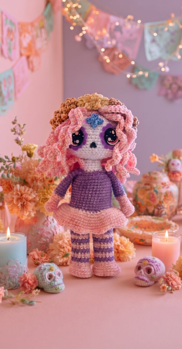 patron-amigurumi-catrina-rosa-2025-1 Patrón amigurumi de Rosa la Catrina en PDF, portada oficial del diseño a crochet.